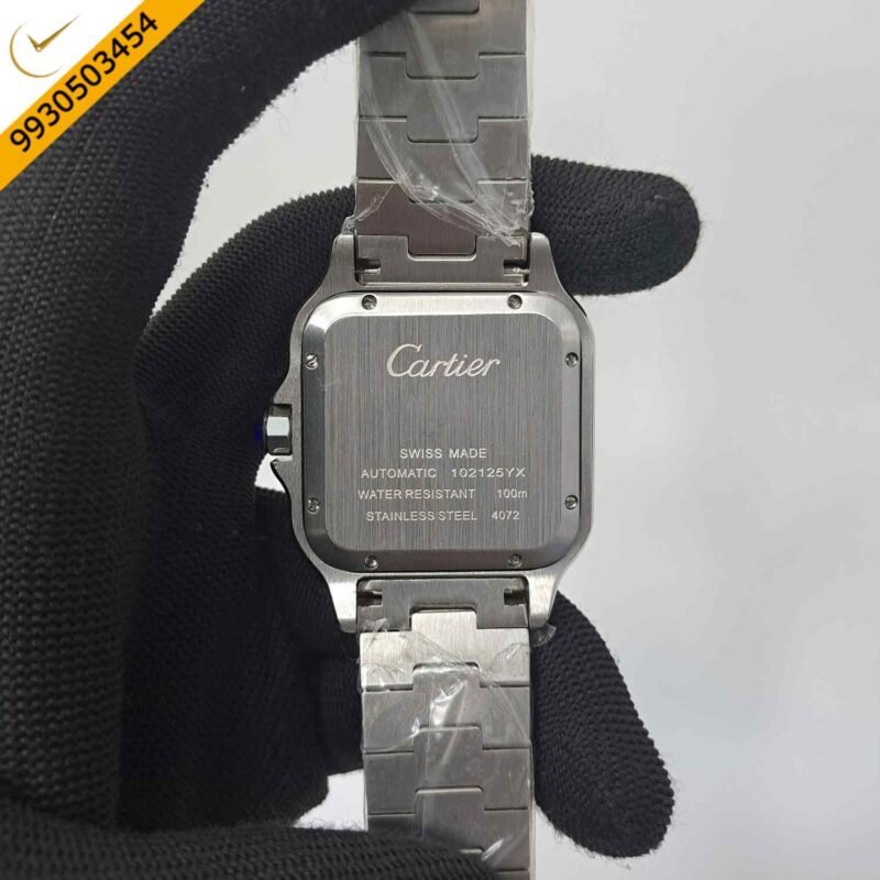 Cartier Santos De Silver Green Dial Swiss Automatic Watch - Image 4