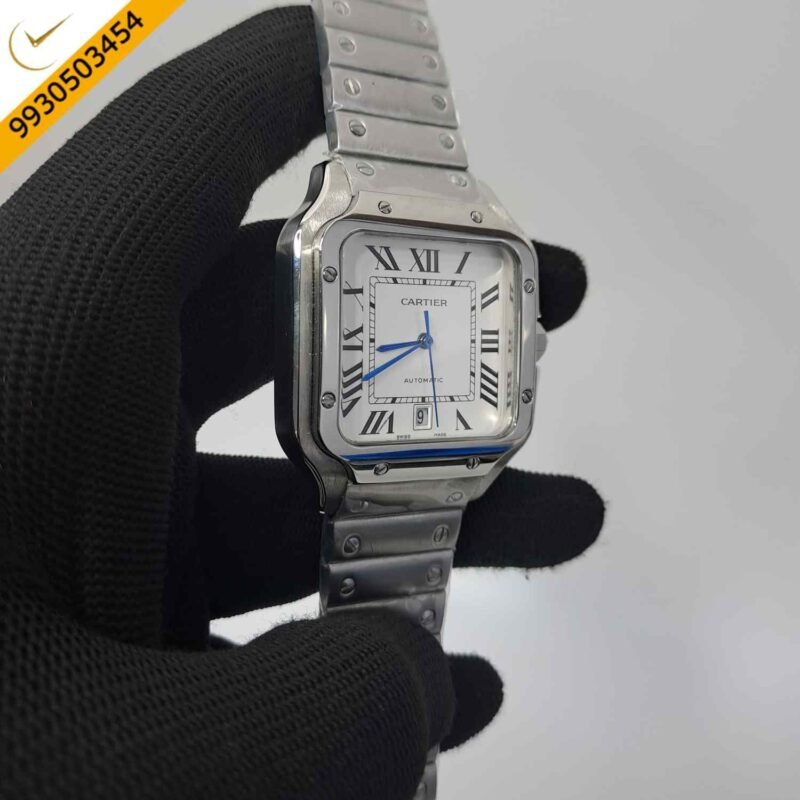 Cartier Santos De Silver White Dial Swiss Automatic Watch - Image 2