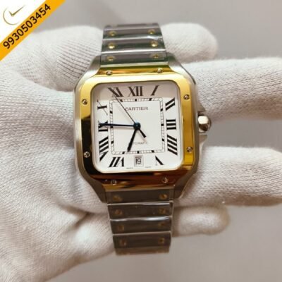 Cartier Santos Steel Gold Swiss ETA Calibre 9611 Automatic Watch