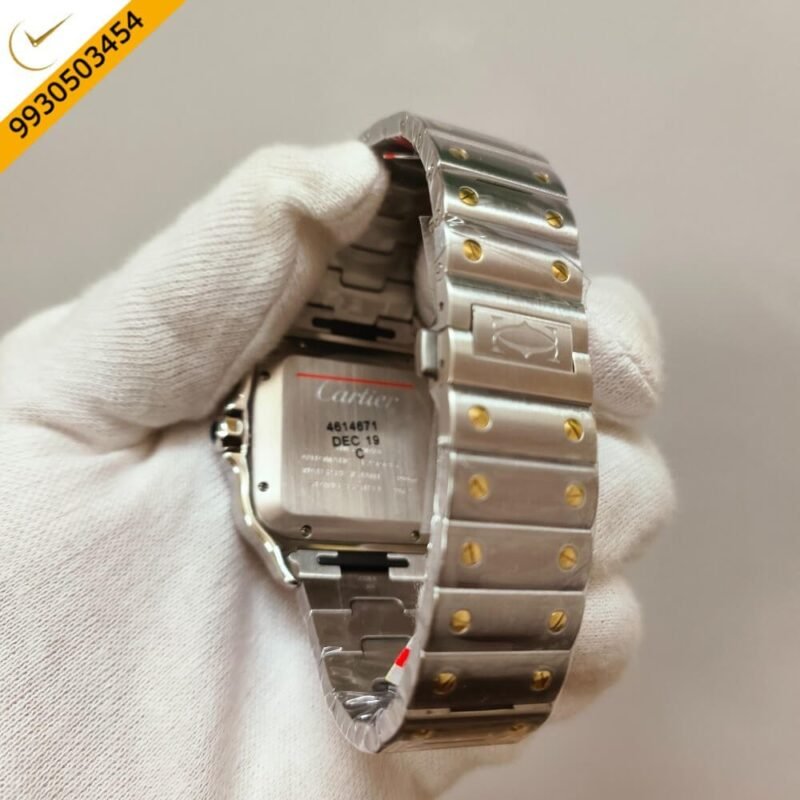 Cartier Santos Steel Gold Swiss ETA Calibre 9611 Automatic Watch - Image 4