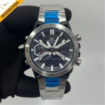 Casio Edifice Stainless Steel Black Dial Swiss Watch