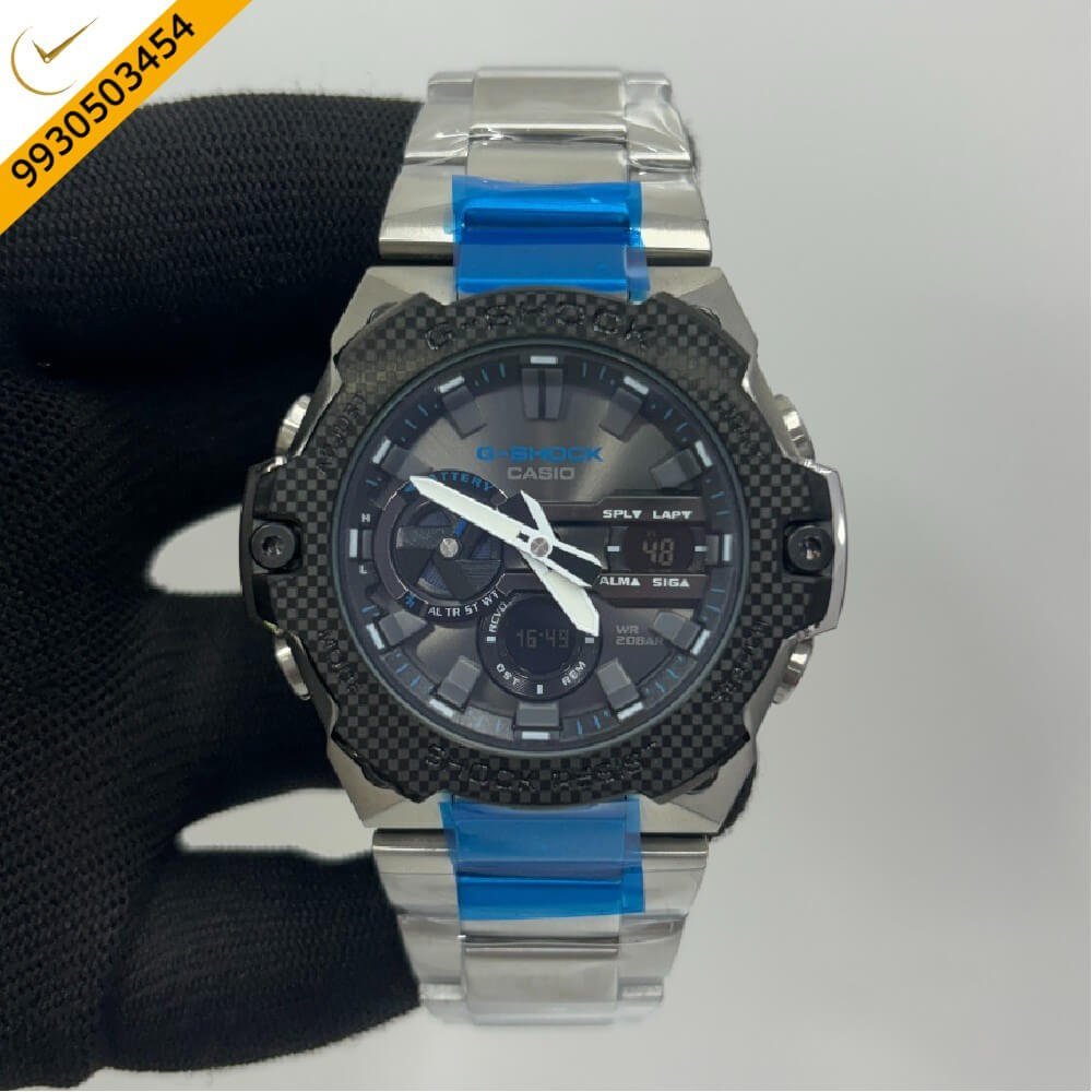 Casio G-Shock Stainless Steel Black Dial Swiss Watch