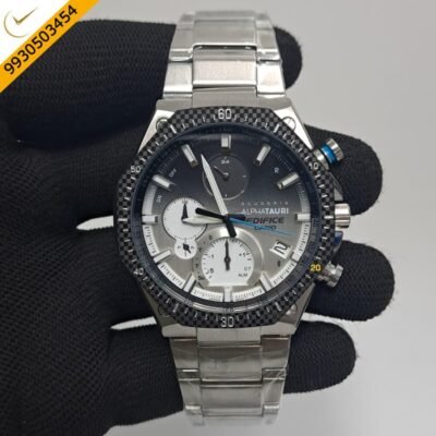 Casio Edifice Grey Dial Stainless Steel Strap Swiss Watch