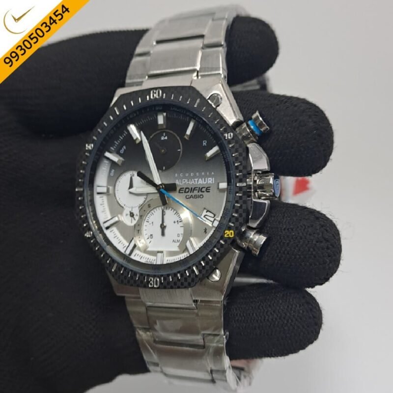 Casio Edifice Grey Dial Stainless Steel Strap Swiss Watch - Image 2
