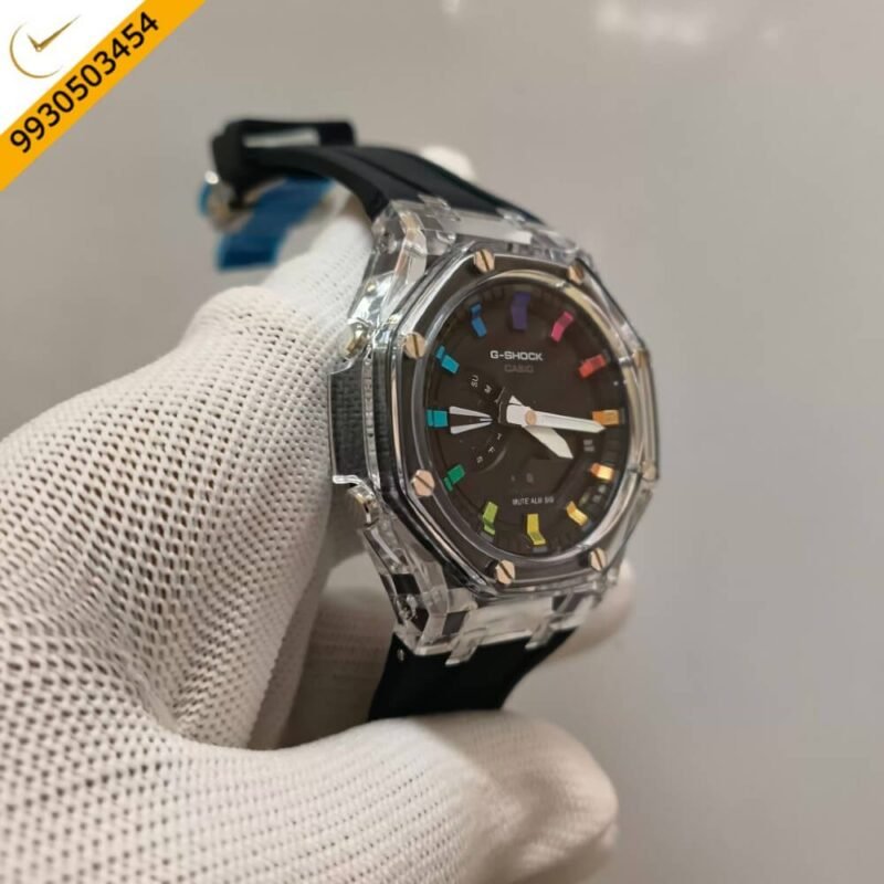 Casio G SHOCK Royal Casioak Custom Rainbow Skeleton Watch - Image 3