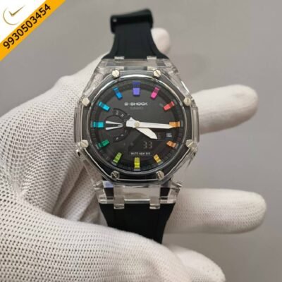Casio G SHOCK Royal Casioak Custom Rainbow Skeleton Watch