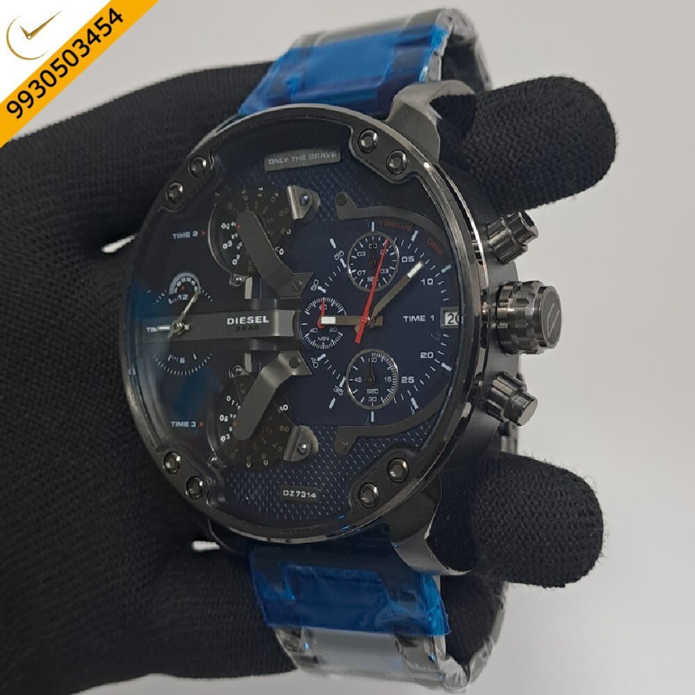 Diesel Big Daddy 10 Bar Blue Dial Watch - Image 2