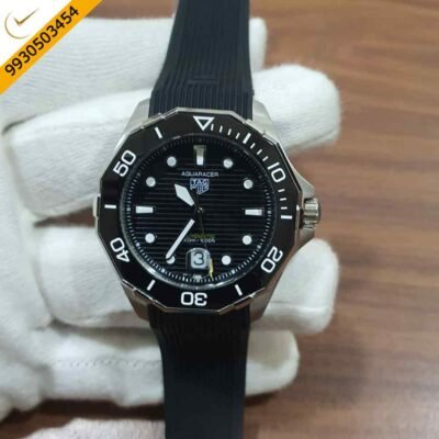 TAG Heuer Aquaracer Calibre 5 Professional 300 Diver Black Dial Black Rubber Strap Swiss Automatic Watch