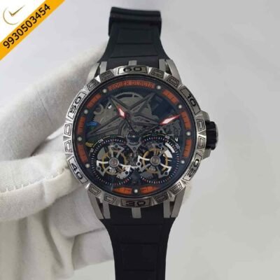 Roger Dubuis EXCALIBUR SPIDER Steel Skeleton Dial Swiss Automatic Watch