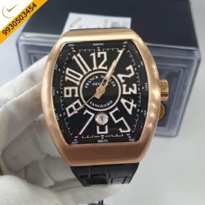 Franck Muller Vanguard Yachting Rose Gold Black Dial Swiss Eta V45 Sc Dt Yacht Automatic Movement Watch