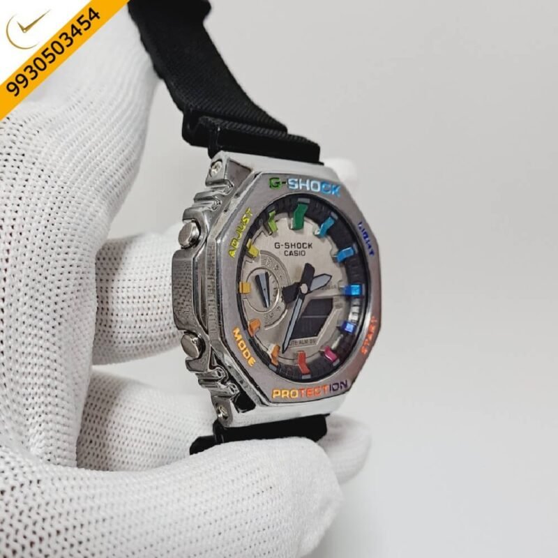 G-Shock Casio Metal Jacket Rainbow Dial Swiss Watch - Image 2