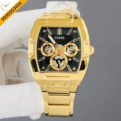 Guess Phoenix Steel Black Dial Chronograph Movement Swiss Watch