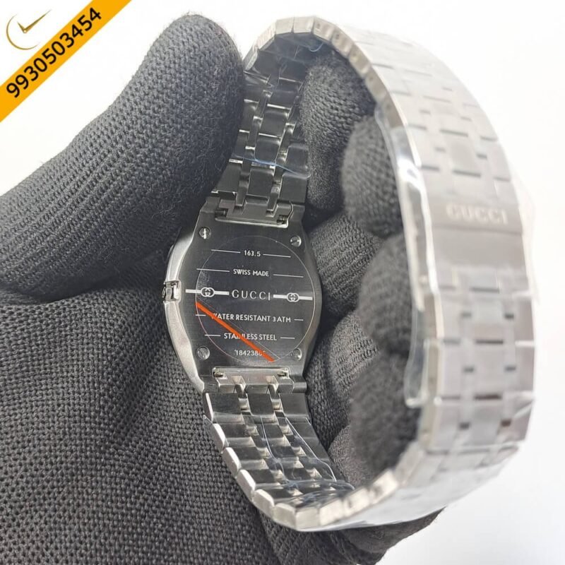 Gucci 25H Pink Diamond Bazel Stainless Steel Swiss Watch - Image 4