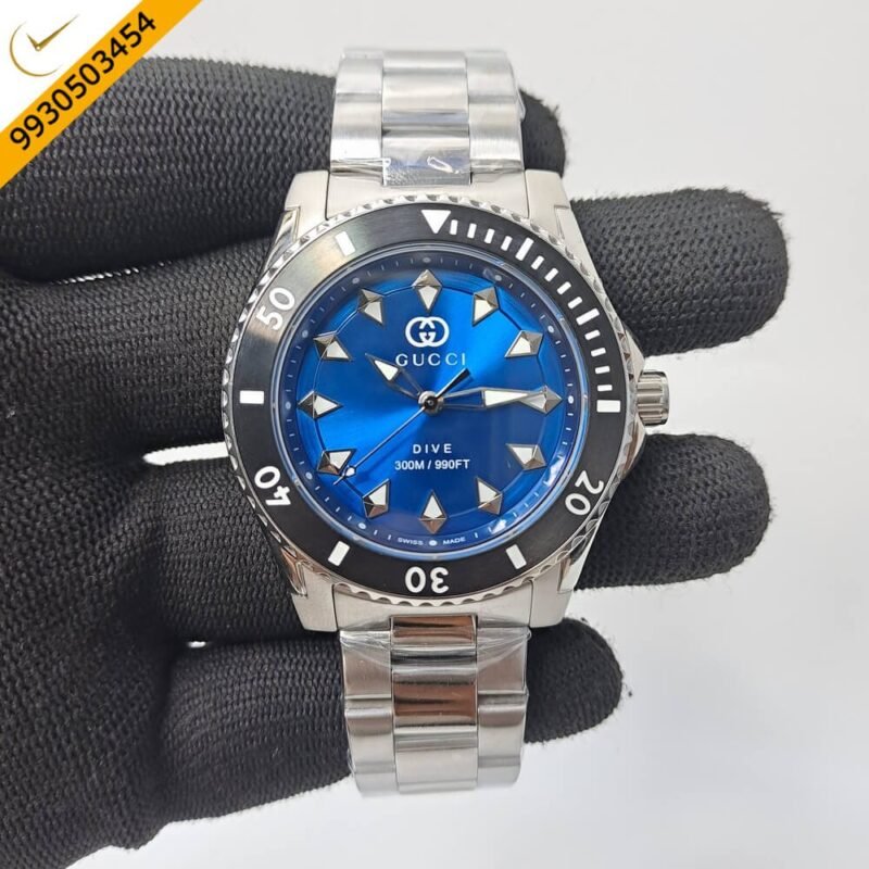 Gucci Dive YA136357 Blue Dial Stainless Steel Swiss Watch