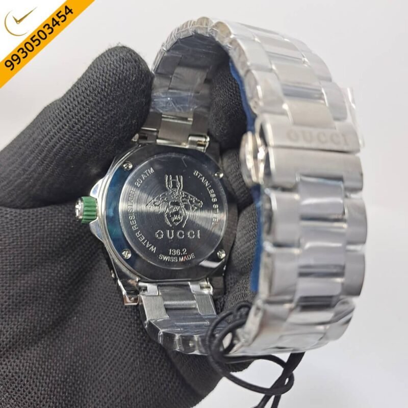 Gucci Dive YA136357 Green Dial Stainless Steel Swiss Watch - Image 4