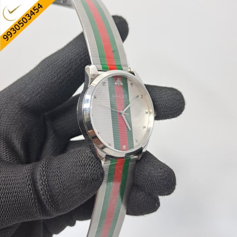 Gucci G- Timeless Stainless Steel Grey Dial Swiss Watch - Image 3