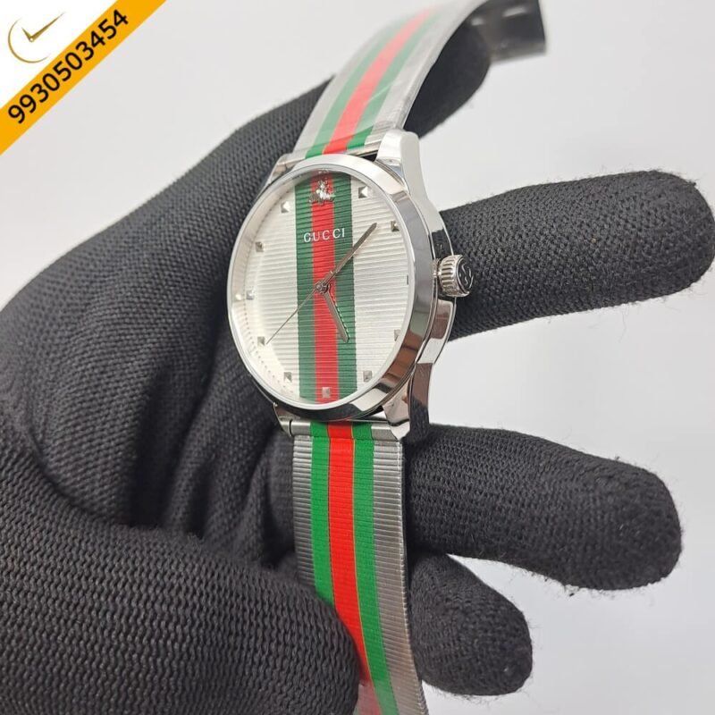 Gucci G- Timeless Stainless Steel Grey Dial Swiss Watch - Image 2