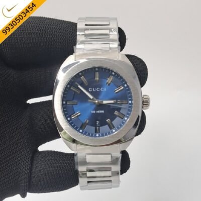 Gucci GG2570 Blue Dial Stainless Steel Swiss Watch