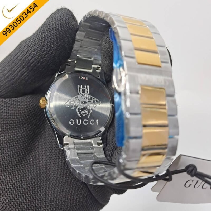 Gucci Timeless Sliver Dial Dual Tone Stainless Steel Swiss Watch - Image 4