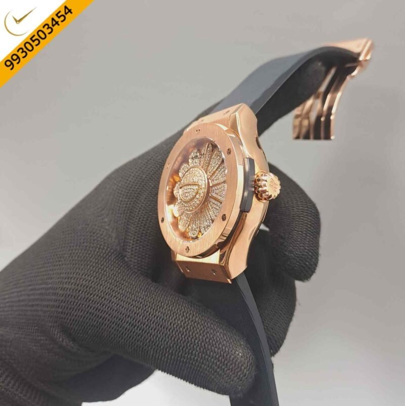 HUblot Classic Fusion Takashi Murakami Sunflower Dial Swiss Automatic Watch - Image 2