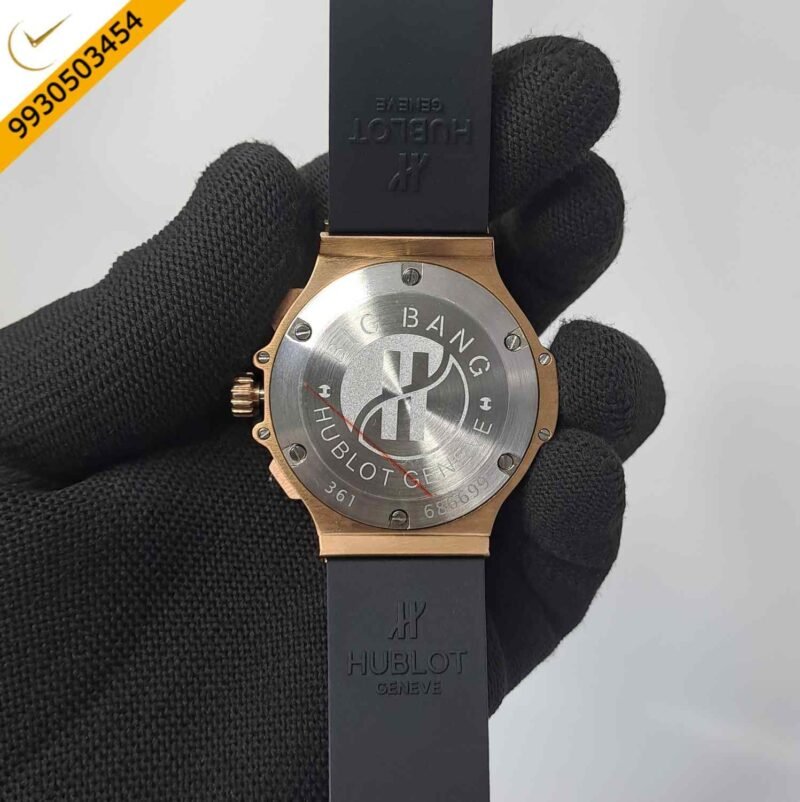 Hublot Big Bang Cappuccino Chronograph Black Dial Rubber Strap Swiss Watch - Image 4