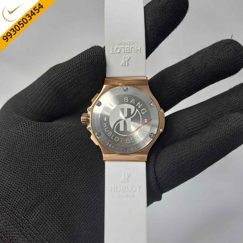 Hublot Big Bang Cappuccino Chronograph White Dial Rubber Strap Swiss Watch - Image 4
