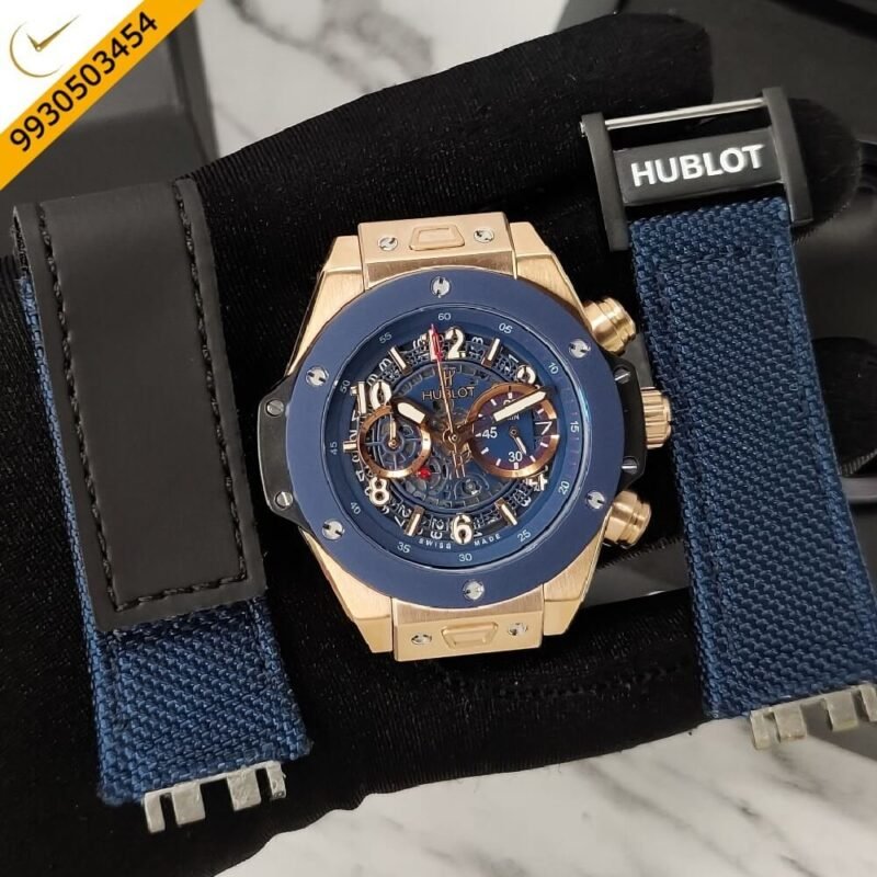 Hublot Big Bang UNICO SORAI Blue Dial Blue Nylon Strap Swiss Watch - Image 2
