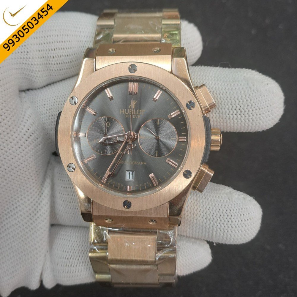 Hublot Classic Fusion Chronograph Rose Gold Black Dial Watch