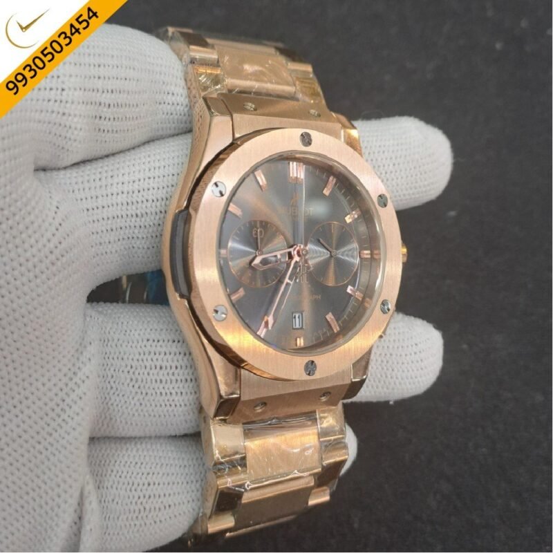 Hublot Classic Fusion Chronograph Rose Gold Black Dial Watch - Image 3