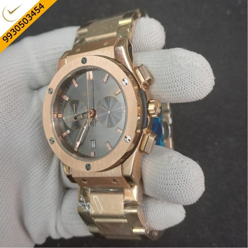 Hublot Classic Fusion Chronograph Rose Gold Black Dial Watch - Image 2