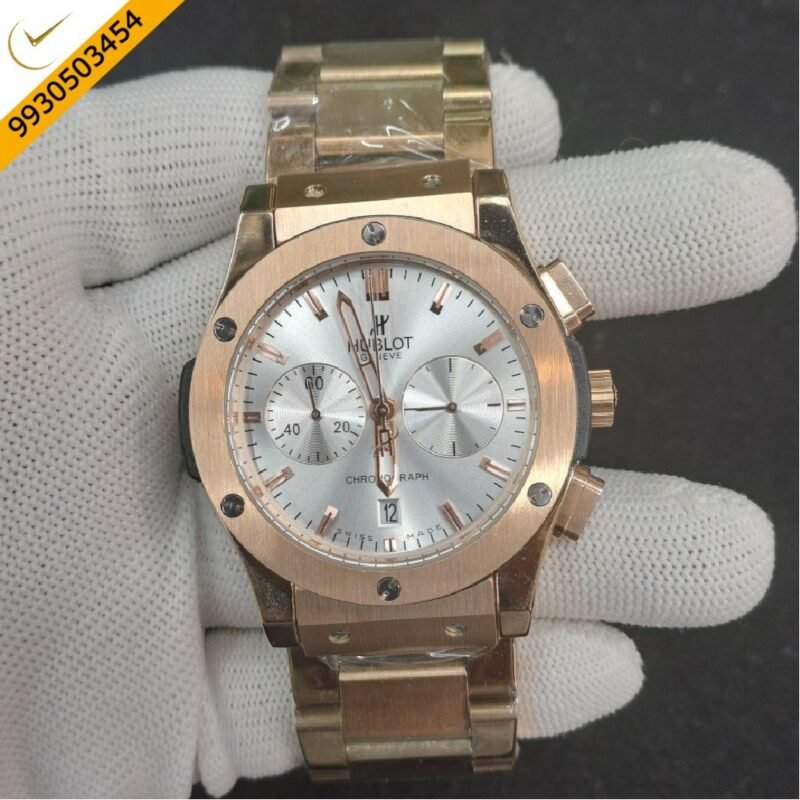 Hublot Classic Fusion Chronograph Rose Gold White Dial Watch