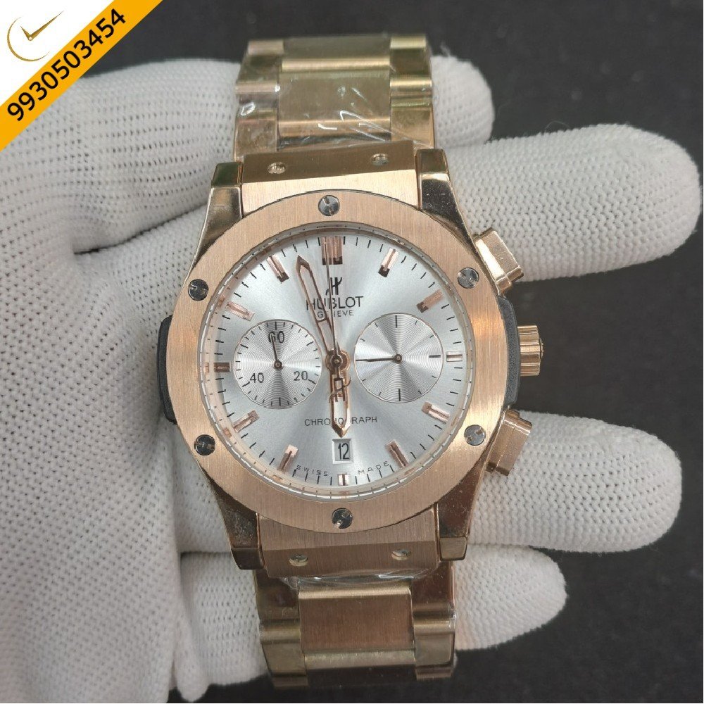 Hublot Classic Fusion Chronograph Rose Gold White Dial Watch