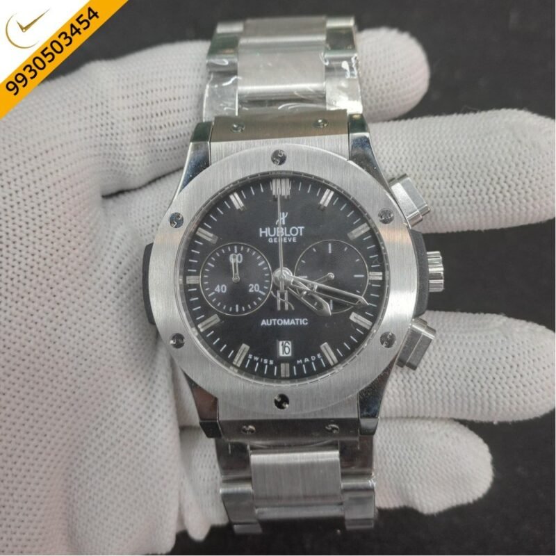 Hublot Classic Fusion Chronograph Silver Black Dial Watch