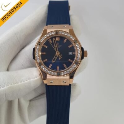 Hublot Classic Fusion Diamond Blue Rubber Strap Swiss Watch