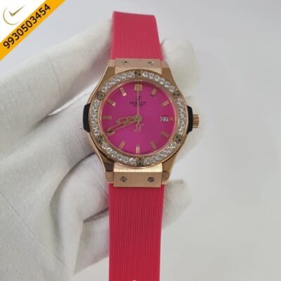 Hublot Classic Fusion Diamond Pink Rubber Strap Swiss Watch
