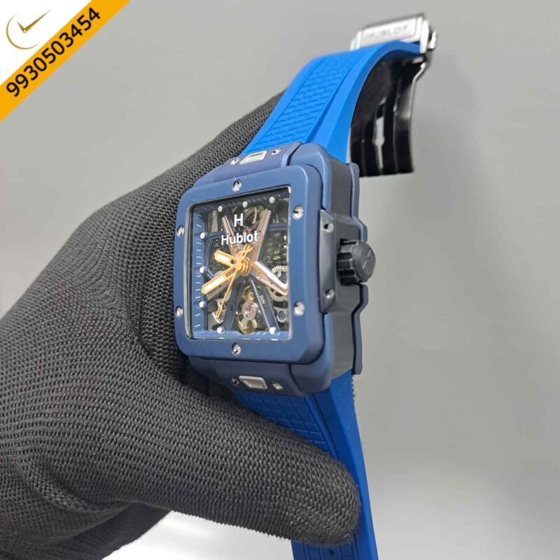 Hublot Square Bang Unico King Tourbillon Blue Edition Swiss Automatic Watch - Image 2