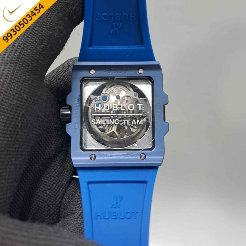 Hublot Square Bang Unico King Tourbillon Blue Edition Swiss Automatic Watch - Image 4
