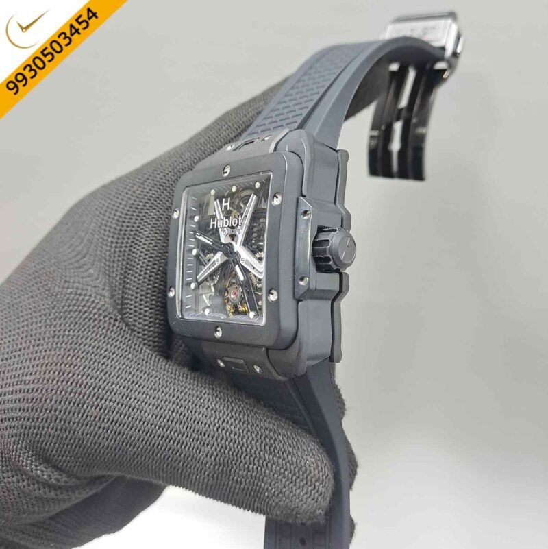 Hublot Square Bang Unico King Tourbillon Full Black Edition Swiss Automatic Watch - Image 2