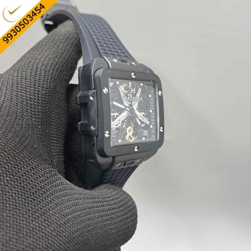 Hublot Square Bang Unico King Tourbillon Full Black Edition Swiss Automatic Watch - Image 3
