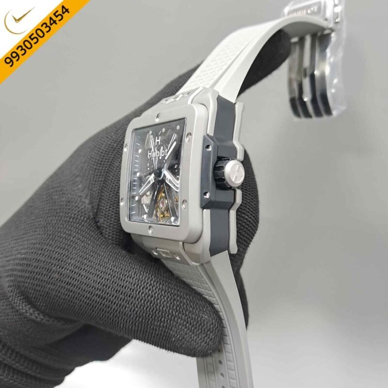 Hublot Square Bang Unico King Tourbillon Full Grey Edition Swiss Automatic Watch - Image 2