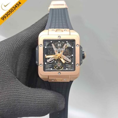Hublot Square Bang Unico King Tourbillon Rose Gold Black Edition Swiss Automatic Watch