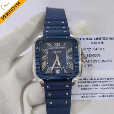 Cartier Santos De Blue PVD Swiss ETA Automatic Watch