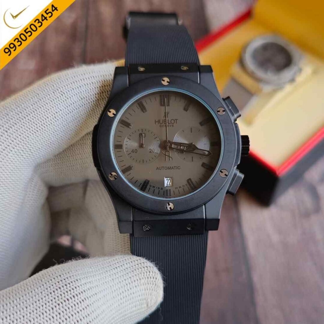 Hublot Classic Fusion Chronograph Brown Dial Black Rubber Strap Watch
