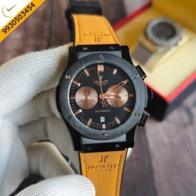 Hublot Classic Fusion Chronograph Brown Leather Strap Watch