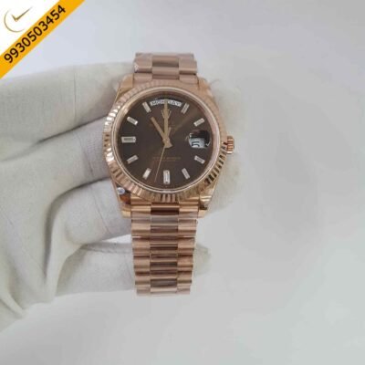 Rolex Day–Date Rose Gold Stick Marking Swiss ETA Calibre 3255 Automatic
