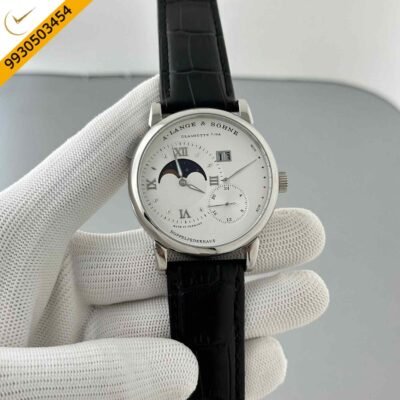 A. Lange & Shone Grand Lange 1 Moon Phase Silver White Dial Swiss Automatic Watch