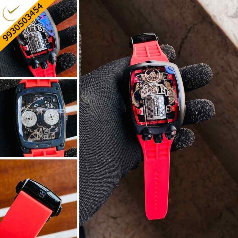 Jacob& Co Buggati Black Red Strap Edition Swiss Automatic Watch - Image 2