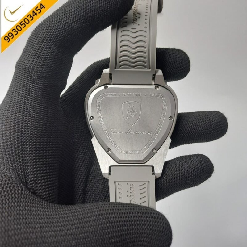 Lamborghini Spyder Chronograph Full Grey Yellow Marker Grey Strap Limited Edition Swiss Watch - Image 4