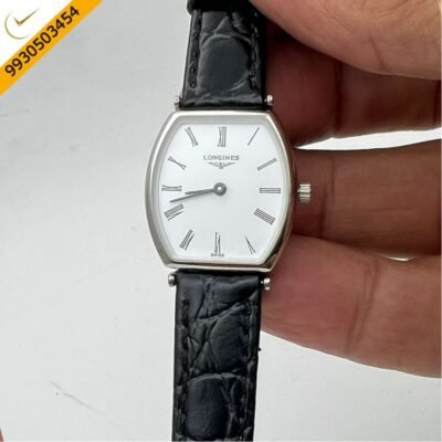Longines La Grande Classique White Dial Black Leather Strap Watch
