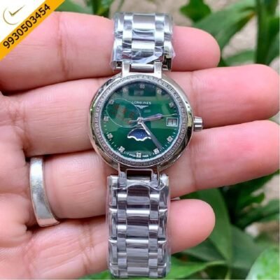 Longines PrimaLuna Diamond Green Dial Watch